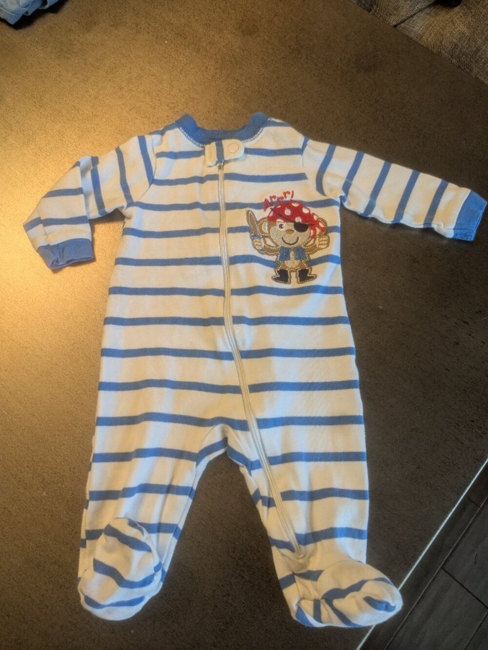3/$10 - Adorable Little Monkey Pirate Cottin Onesie